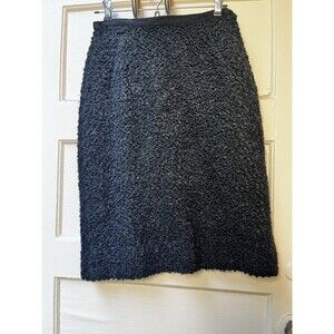 Vtg 60s 100% Boiled Wool Skirt Sz S Black Dark Romantic Opera Formal Event USA